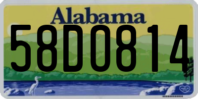 AL license plate 58DO814