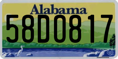 AL license plate 58DO817