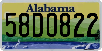 AL license plate 58DO822