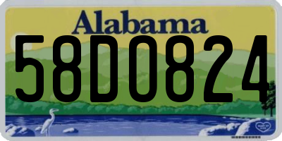AL license plate 58DO824