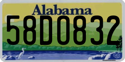 AL license plate 58DO832