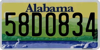 AL license plate 58DO834