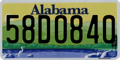 AL license plate 58DO840
