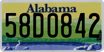 AL license plate 58DO842