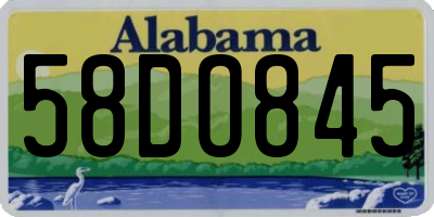 AL license plate 58DO845