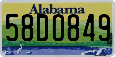 AL license plate 58DO849