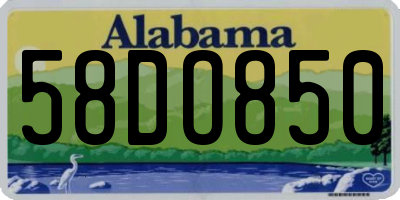 AL license plate 58DO850