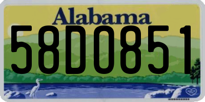 AL license plate 58DO851