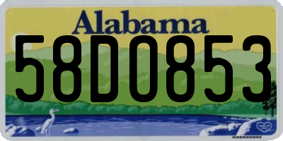 AL license plate 58DO853