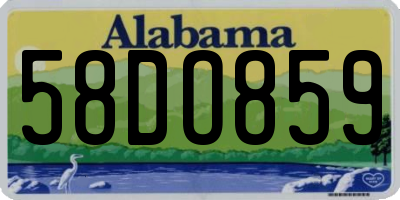 AL license plate 58DO859