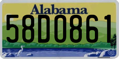AL license plate 58DO861