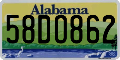AL license plate 58DO862