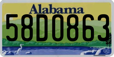 AL license plate 58DO863