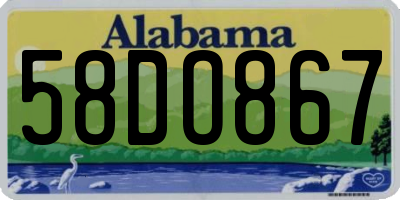 AL license plate 58DO867