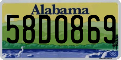 AL license plate 58DO869