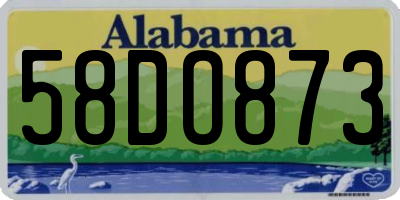 AL license plate 58DO873