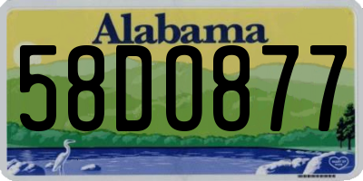 AL license plate 58DO877