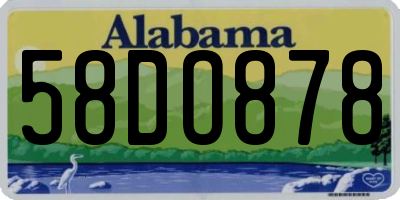 AL license plate 58DO878