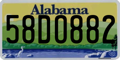 AL license plate 58DO882