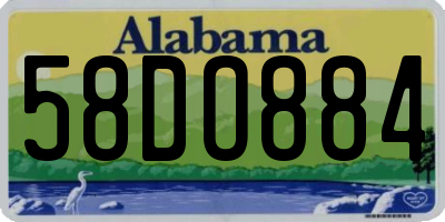 AL license plate 58DO884