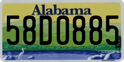 AL license plate 58DO885