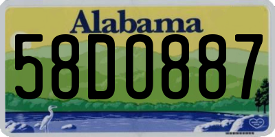 AL license plate 58DO887