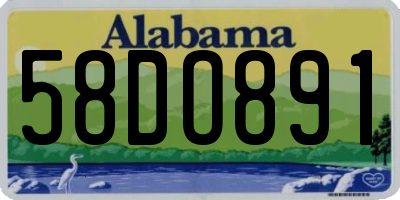 AL license plate 58DO891