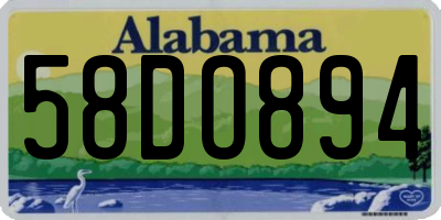 AL license plate 58DO894