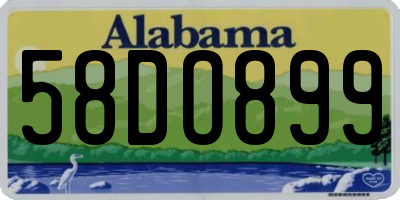 AL license plate 58DO899