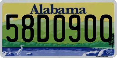 AL license plate 58DO900