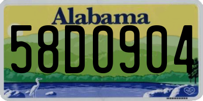 AL license plate 58DO904
