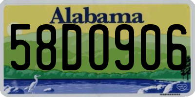 AL license plate 58DO906