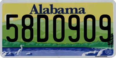 AL license plate 58DO909