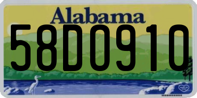 AL license plate 58DO910