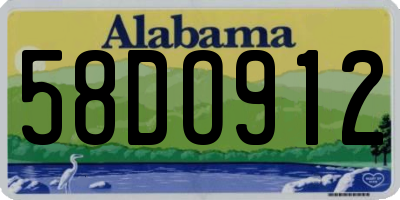 AL license plate 58DO912