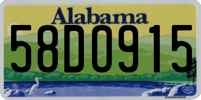 AL license plate 58DO915