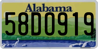 AL license plate 58DO919