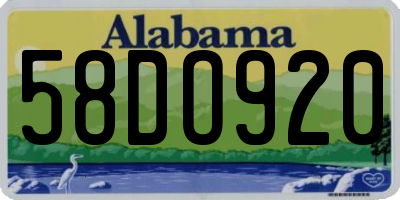 AL license plate 58DO920