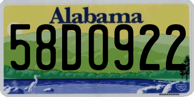 AL license plate 58DO922