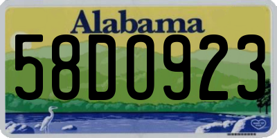 AL license plate 58DO923