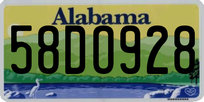 AL license plate 58DO928