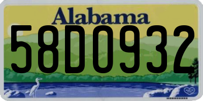 AL license plate 58DO932