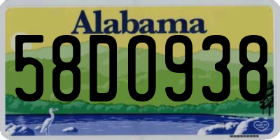 AL license plate 58DO938
