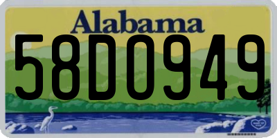 AL license plate 58DO949