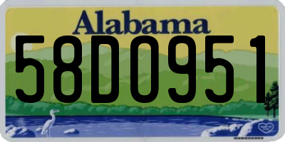 AL license plate 58DO951