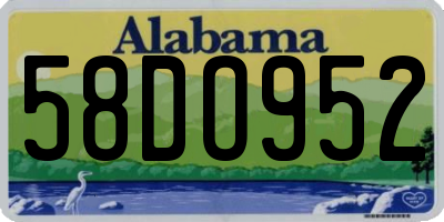 AL license plate 58DO952