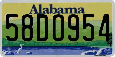 AL license plate 58DO954