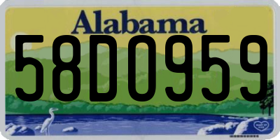 AL license plate 58DO959