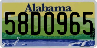 AL license plate 58DO965