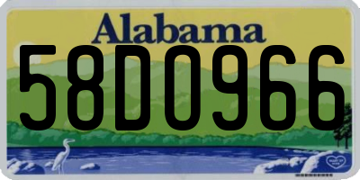 AL license plate 58DO966